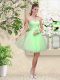 Knee Length Bridesmaid Dress Sweetheart Sleeveless Lace Up