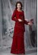 Glittering Wine Red Empire Beading Mother of Bride Dresses Zipper Chiffon Sleeveless Floor Length