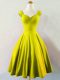 Most Popular Olive Green Lace Up Straps Ruching Quinceanera Court of Honor Dress Taffeta Sleeveless