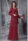 Empire Mother of Groom Dress Burgundy Straps Chiffon Sleeveless Floor Length Zipper