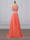 Eye-catching Sleeveless Brush Train Zipper Beading Homecoming Dress