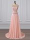 Attractive Sleeveless Brush Train Side Zipper Beading Homecoming Dress