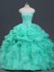 Sleeveless Lace Up Floor Length Beading and Ruffles and Pick Ups Sweet 16 Quinceanera Dress