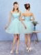 Sweetheart Sleeveless Lace Up Wedding Party Dress Aqua Blue Tulle