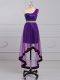 Tulle and Sequined Sleeveless Evening Dress and Beading