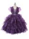 Organza Sleeveless Floor Length Little Girl Pageant Gowns and Ruffled Layers