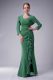 Floor Length Green Mother of Bride Dresses Chiffon Sleeveless Beading