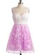Glamorous Sleeveless Lace Lace Up Bridesmaid Gown