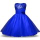 Shining Organza and Sequined Sleeveless Knee Length Flower Girl Dress and Belt and Hand Made Flower