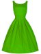 Low Price Taffeta Scoop Sleeveless Lace Up Ruching Damas Dress in