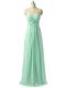 Customized Chiffon Sleeveless Floor Length Bridesmaids Dress and Ruching