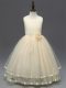 Trendy Floor Length Ball Gowns Sleeveless Champagne Teens Party Dress Zipper