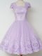 Tulle Cap Sleeves Knee Length Court Dresses for Sweet 16 and Lace
