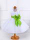 Beauteous Sleeveless Zipper Knee Length Bowknot Flower Girl Dresses for Less