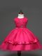 Knee Length Ball Gowns Sleeveless Hot Pink Party Dresses Zipper