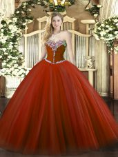 Traditional Tulle Sleeveless Floor Length Quinceanera Dresses and Beading