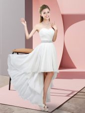 Sleeveless Beading Lace Up Homecoming Dress