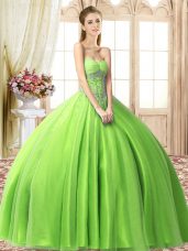 Sleeveless Beading Floor Length Sweet 16 Dresses