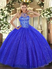 Captivating Sleeveless Lace Up Floor Length Beading and Embroidery Sweet 16 Quinceanera Dress