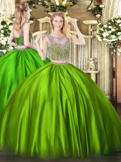 Lace Up Sweet 16 Quinceanera Dress Beading Sleeveless Floor Length