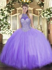 Vintage Sleeveless Beading Lace Up Quinceanera Gowns