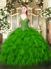 Floor Length Ball Gowns Sleeveless Sweet 16 Quinceanera Dress Lace Up