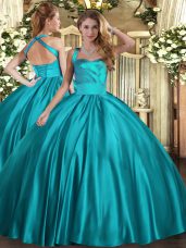 Fantastic Sleeveless Lace Up Floor Length Ruching 15th Birthday Dress