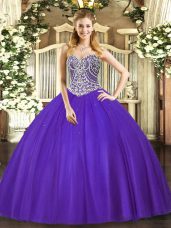 Colorful Sleeveless Beading Lace Up Quinceanera Dresses