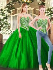 Elegant Sleeveless Lace Up Floor Length Beading 15 Quinceanera Dress