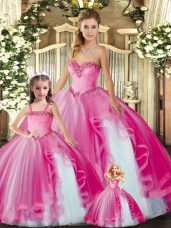 Sweetheart Sleeveless Organza Quinceanera Dress Beading and Ruffles Lace Up