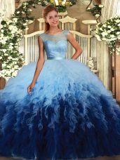 Vintage Floor Length Ball Gowns Sleeveless Multi-color Sweet 16 Dresses Backless