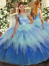Floor Length Ball Gowns Sleeveless Multi-color Quinceanera Gown Backless