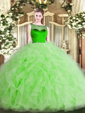 Floor Length Ball Gowns Sleeveless Sweet 16 Dresses Zipper