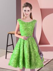 Popular Knee Length A-line Sleeveless Dress for Prom Lace Up