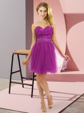Glittering Mini Length Eggplant Purple Prom Party Dress Sweetheart Sleeveless Zipper