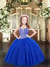 Sleeveless Beading Lace Up Party Dress for Girls
