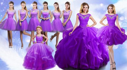 Gorgeous Sleeveless Lace Up Floor Length Beading 15 Quinceanera Dress