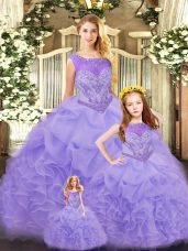 Sleeveless Ruffles Lace Up Sweet 16 Dresses