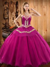 Tulle Sleeveless Floor Length Sweet 16 Dress and Ruffles