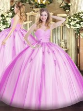 Sleeveless Lace Up Floor Length Beading and Appliques Vestidos de Quinceanera