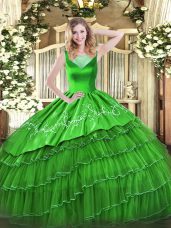 Free and Easy Sleeveless Organza Side Zipper Quinceanera Gowns for Sweet 16 and Quinceanera