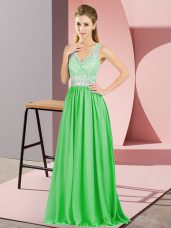 Dramatic Sleeveless Chiffon Backless Prom Gown for Prom and Party and Military Ball