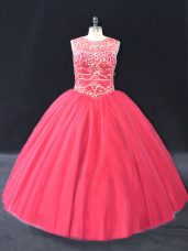 Long Sleeves Beading Lace Up Quinceanera Dresses