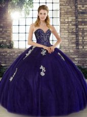 Sleeveless Beading and Appliques Lace Up 15 Quinceanera Dress
