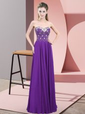 Sleeveless Beading Zipper Prom Dress