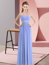 Pretty Lavender Sweetheart Neckline Beading Prom Dresses Sleeveless Zipper