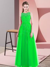 Elegant Sleeveless Beading Side Zipper Evening Dress