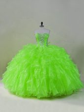Ruffles 15th Birthday Dress Lace Up Sleeveless Floor Length
