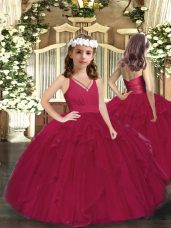 Adorable Sleeveless Ruffles and Ruching Zipper Pageant Dresses