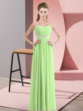 Sophisticated Chiffon Sleeveless Floor Length and Beading